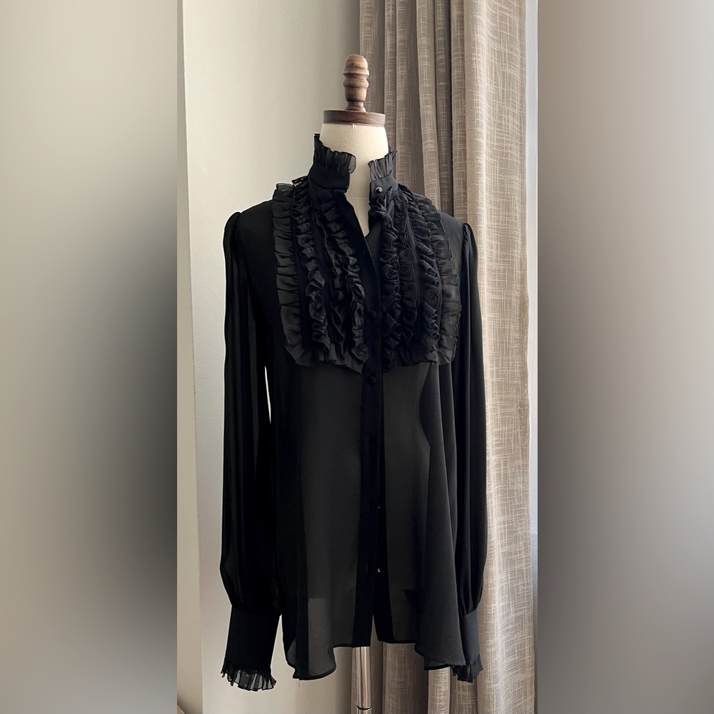 DOLCE GABBANA SILK CHIFFON BLOUSE